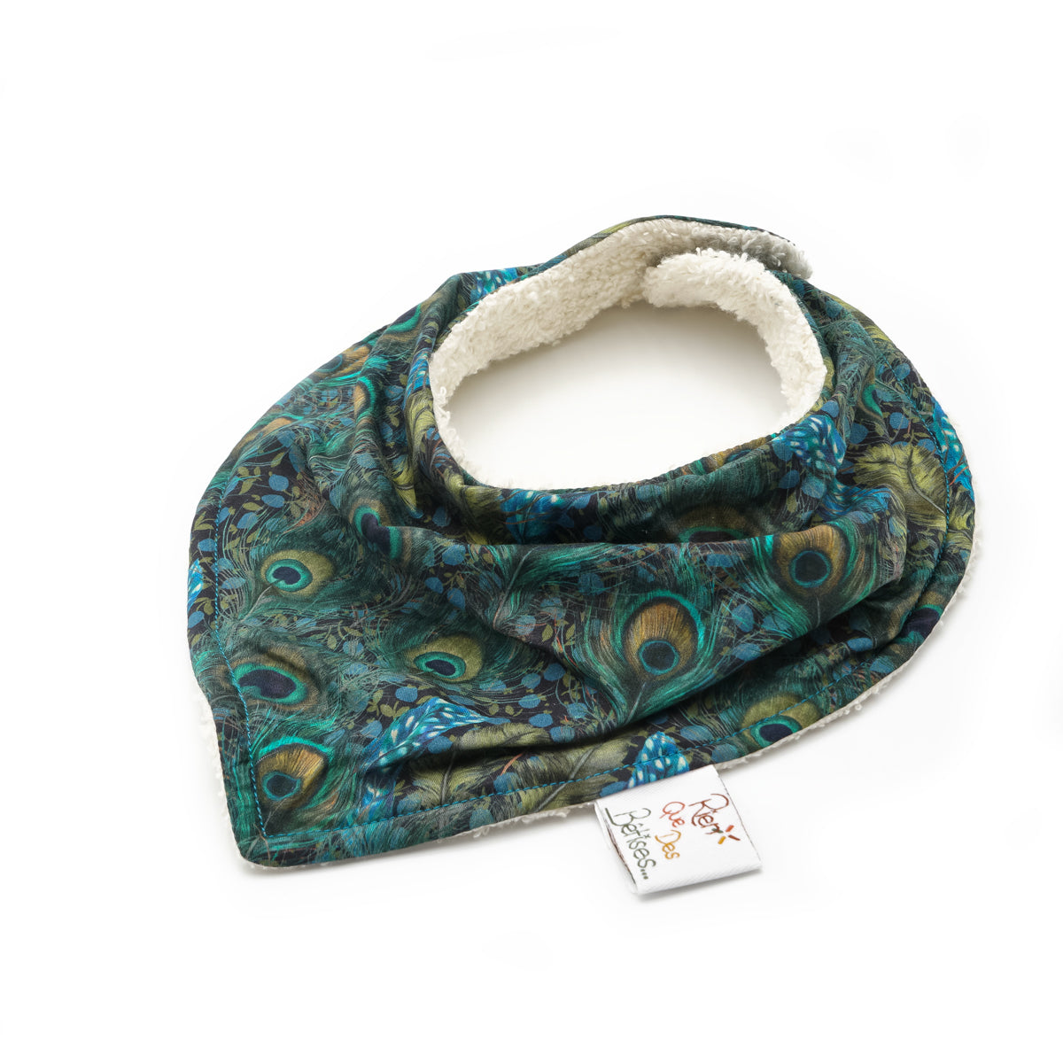 Bavoir foulard liberty peacock manor