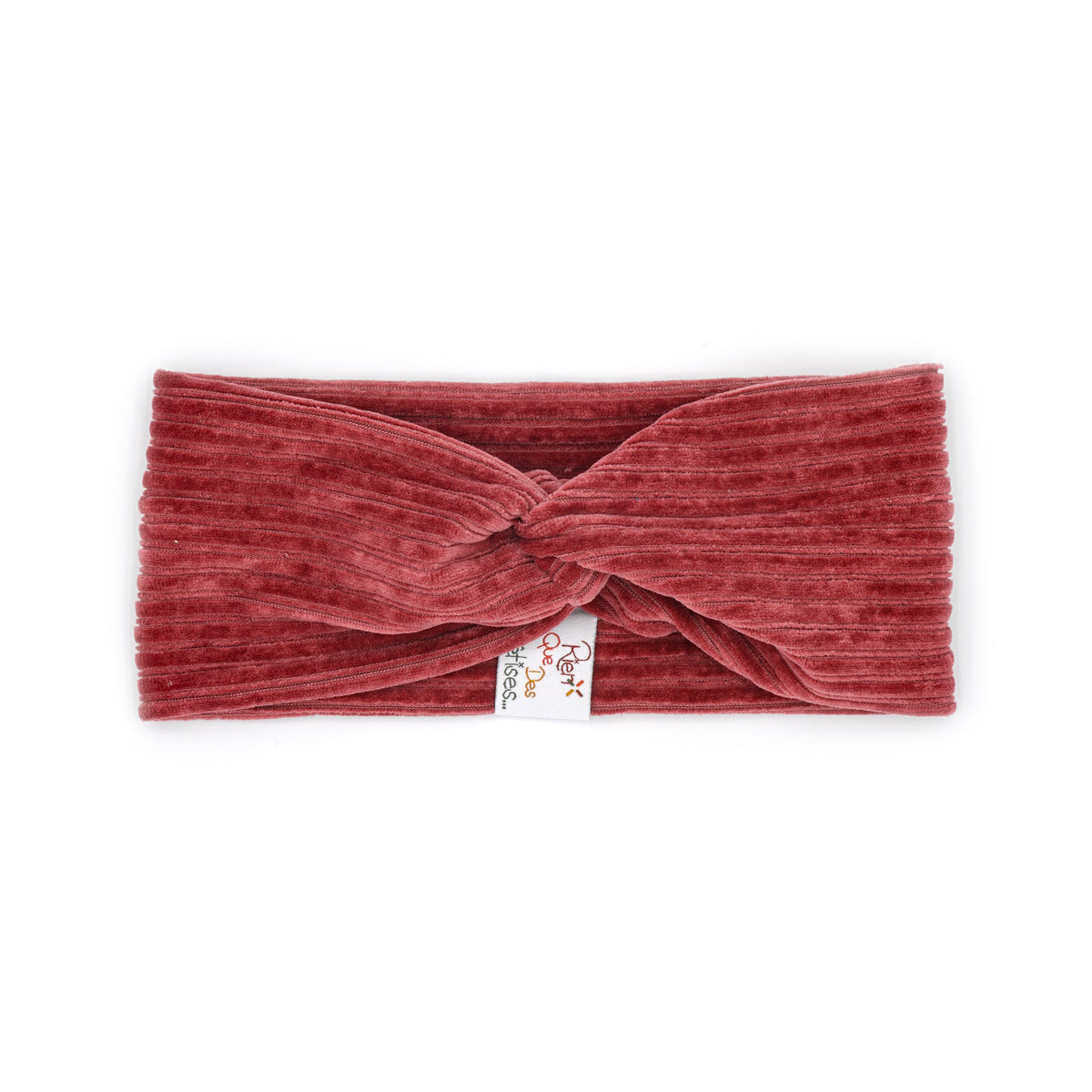 bandeau velours framboise