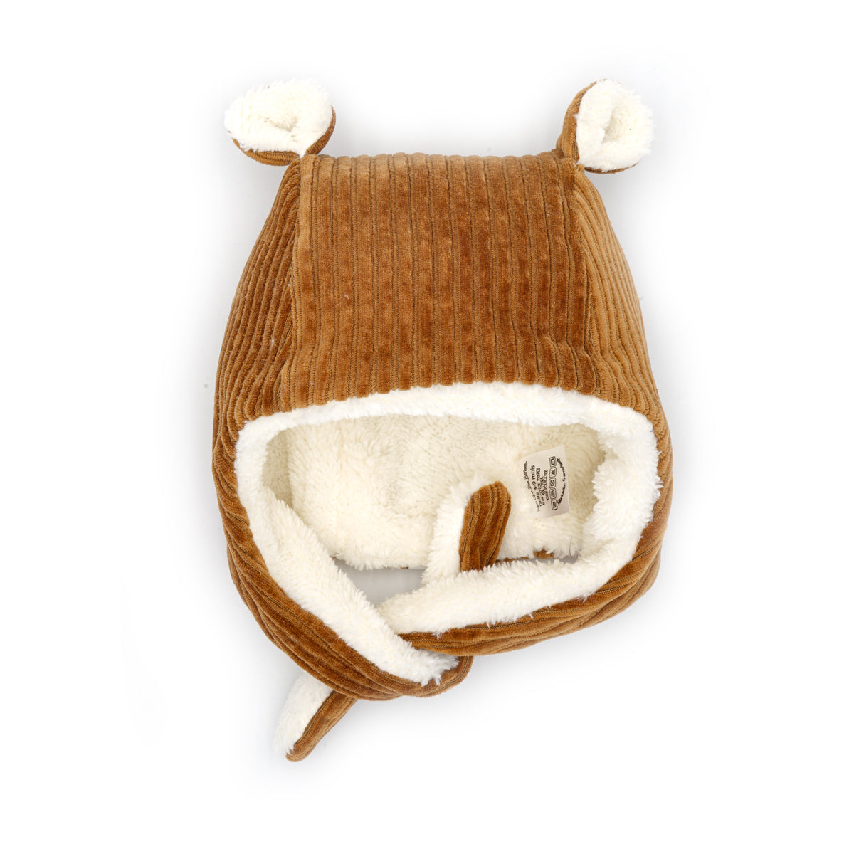 Bonnet velours camel