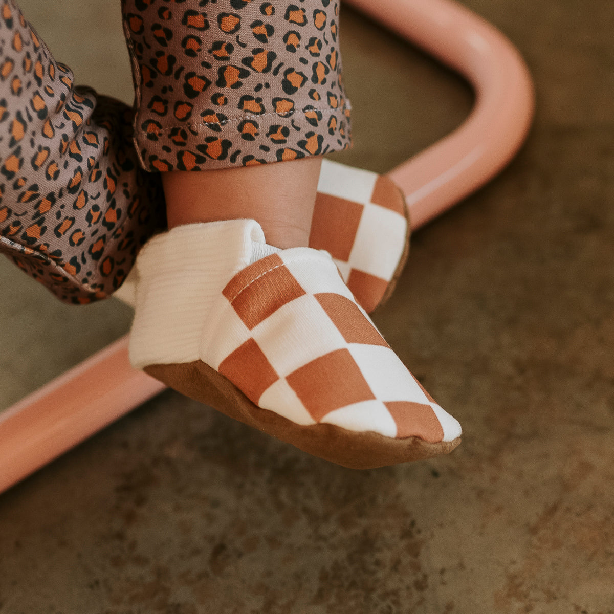 chaussons été damier camel rien que des bêtises